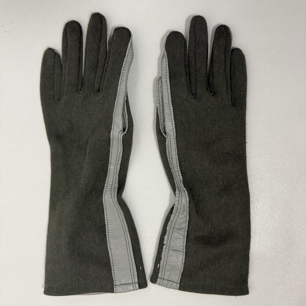 Military Flyer Gloves Mens Sz 7 Sage Green Summer Type 2 GS/FRP Fire Resistent